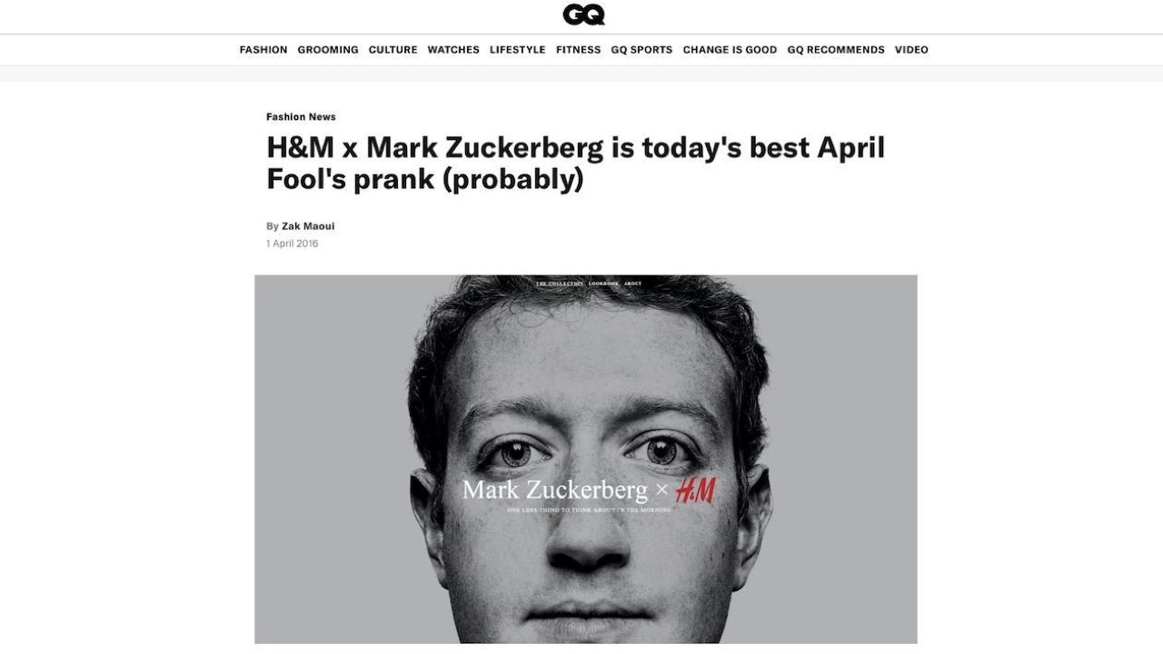 Mark Zuckerberg and H&M viral project