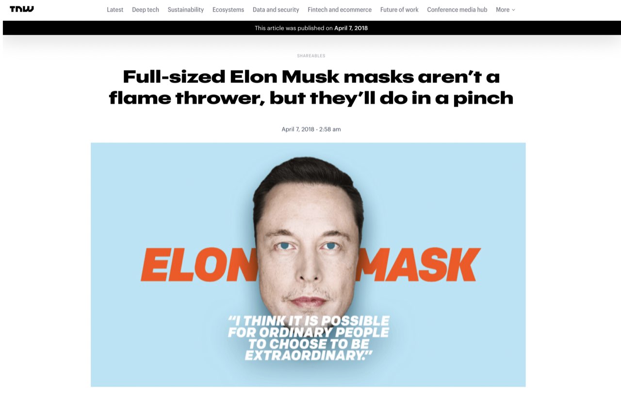 Elon Musk side project visual